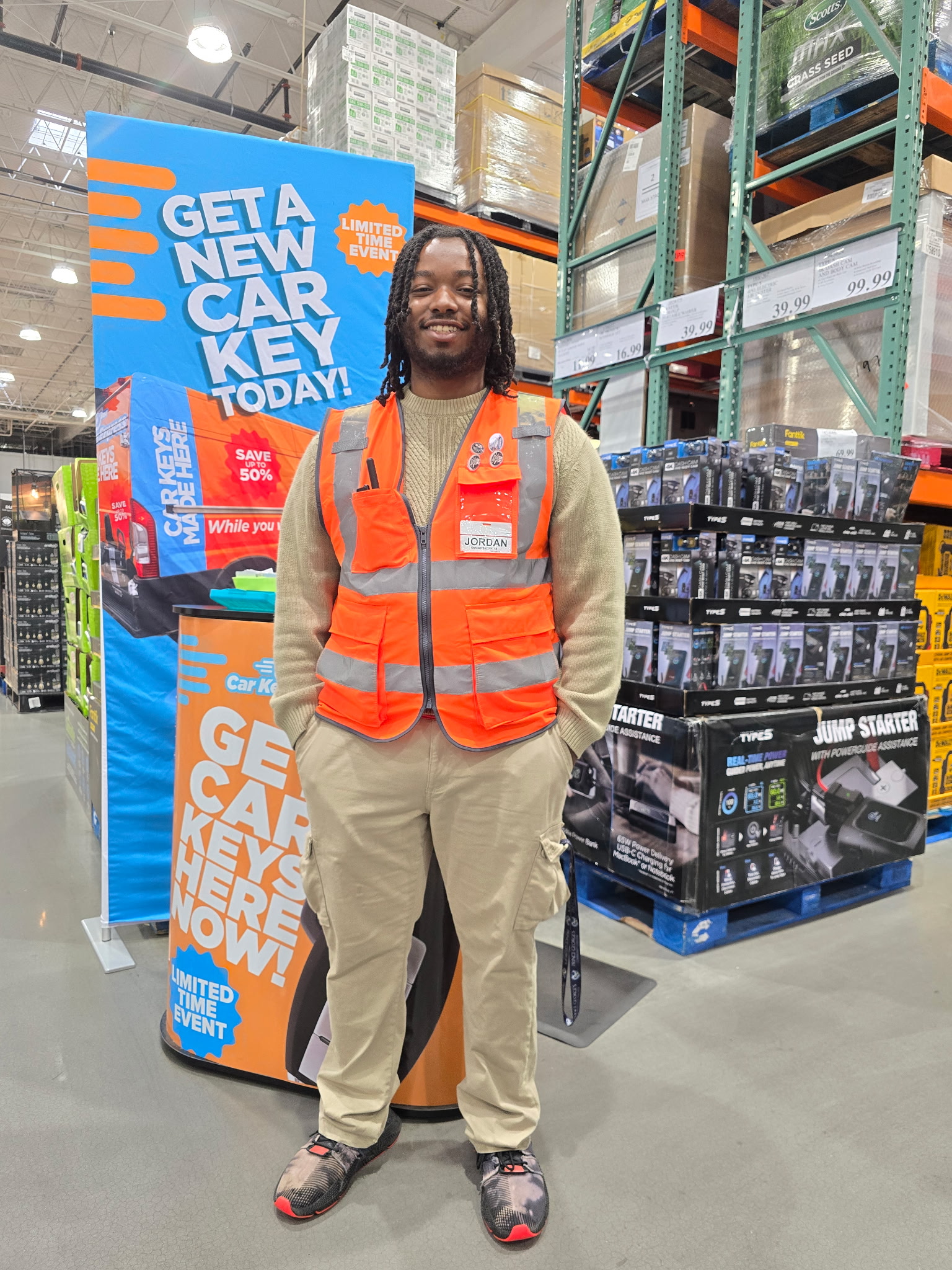 Mobile car key service van at customer location