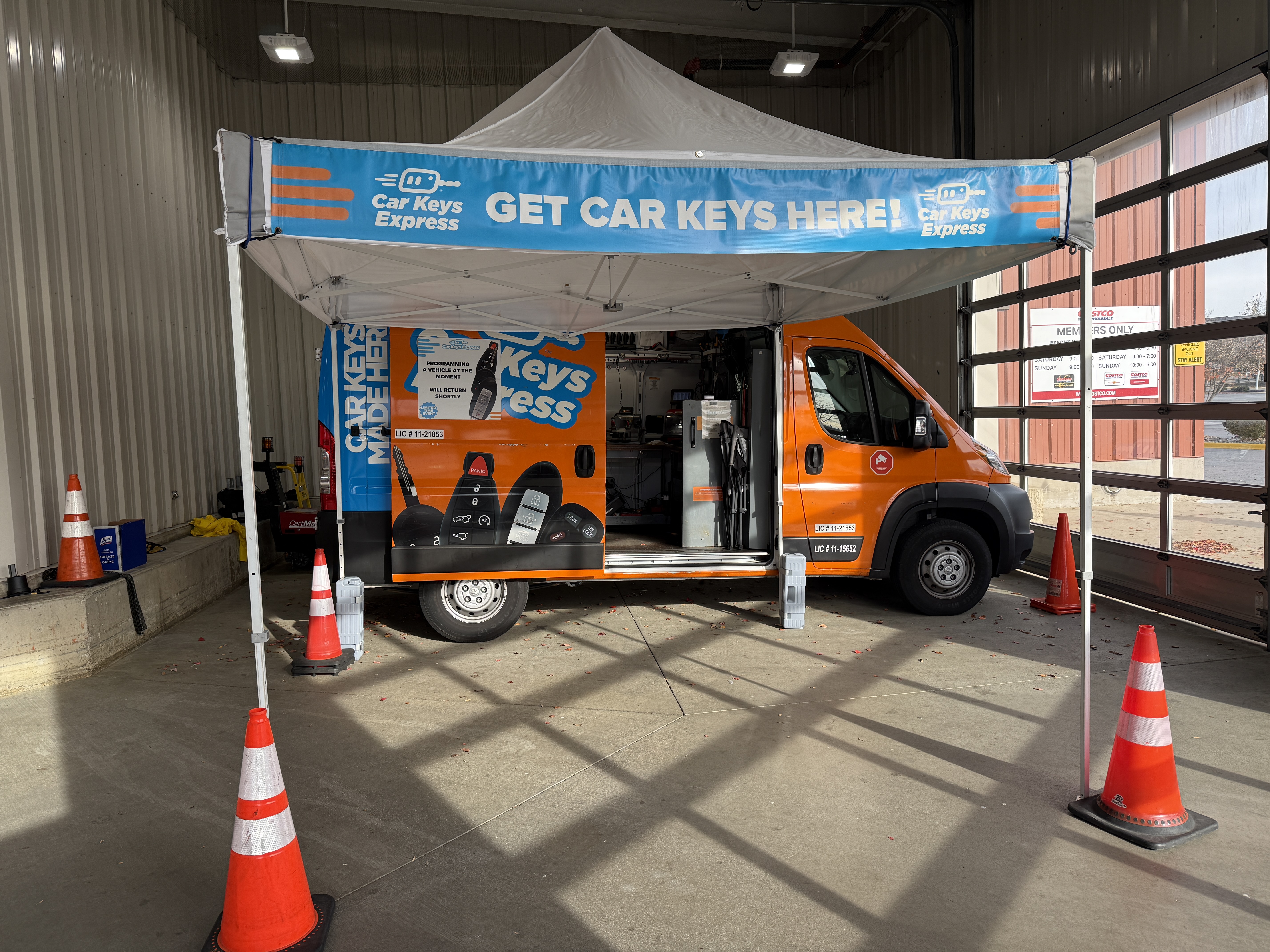 Car Keys Express branded mobile van deployed and ready to serve customers at their location